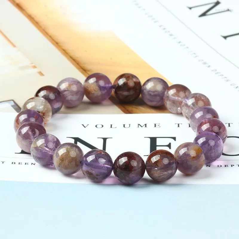 Strand Nature violet Phanton cristal 6-12 MM perle ronde femmes Bracelet mode bijoux pour filles cadeau pas verre teint couleur