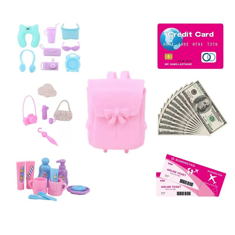 Kawaii Miniature Doll House Bag Set Including Handbag Hat And
