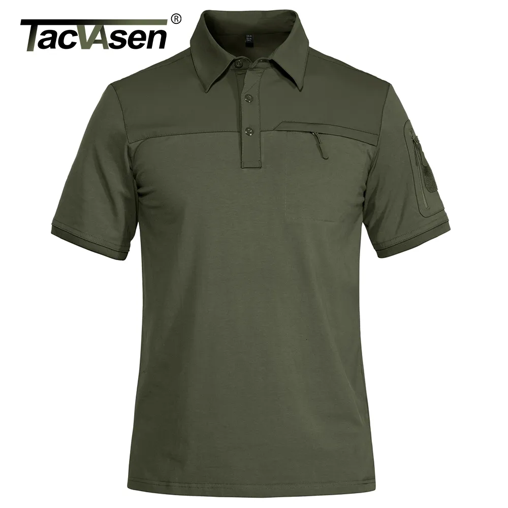 Polos męski tacvasen z 2 kieszonkową koszulką z kieszonkową kieszonką męskie koszulki z krótkim rękawem koszule polo zwyczajne drużyna golf topy man ubranie 230506