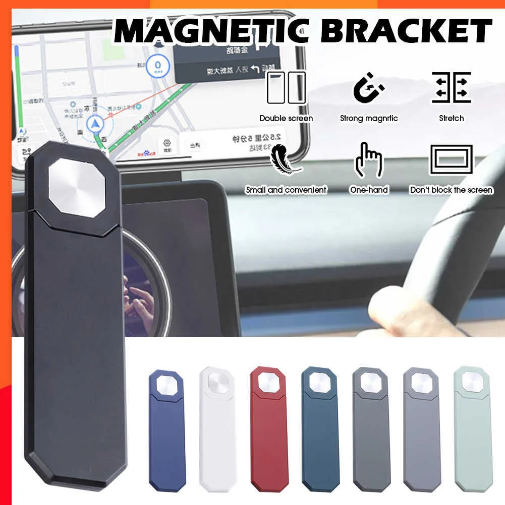 Nieuwe autobelateur magnetische touchscreen zijkant Telefoonbevestiging Verstelbare monitoruitbreidingsbeugel voor Tesla Model 3 Y X S