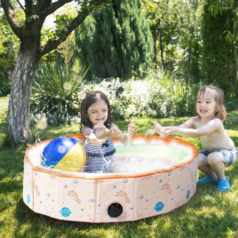 수영장 접이식 개 수영 애완 동물 스파 휴대용 PVC 목욕 욕조 어린이 실내 야외 접이식 욕조 욕조 가스를위한 접을 수 있습니다.