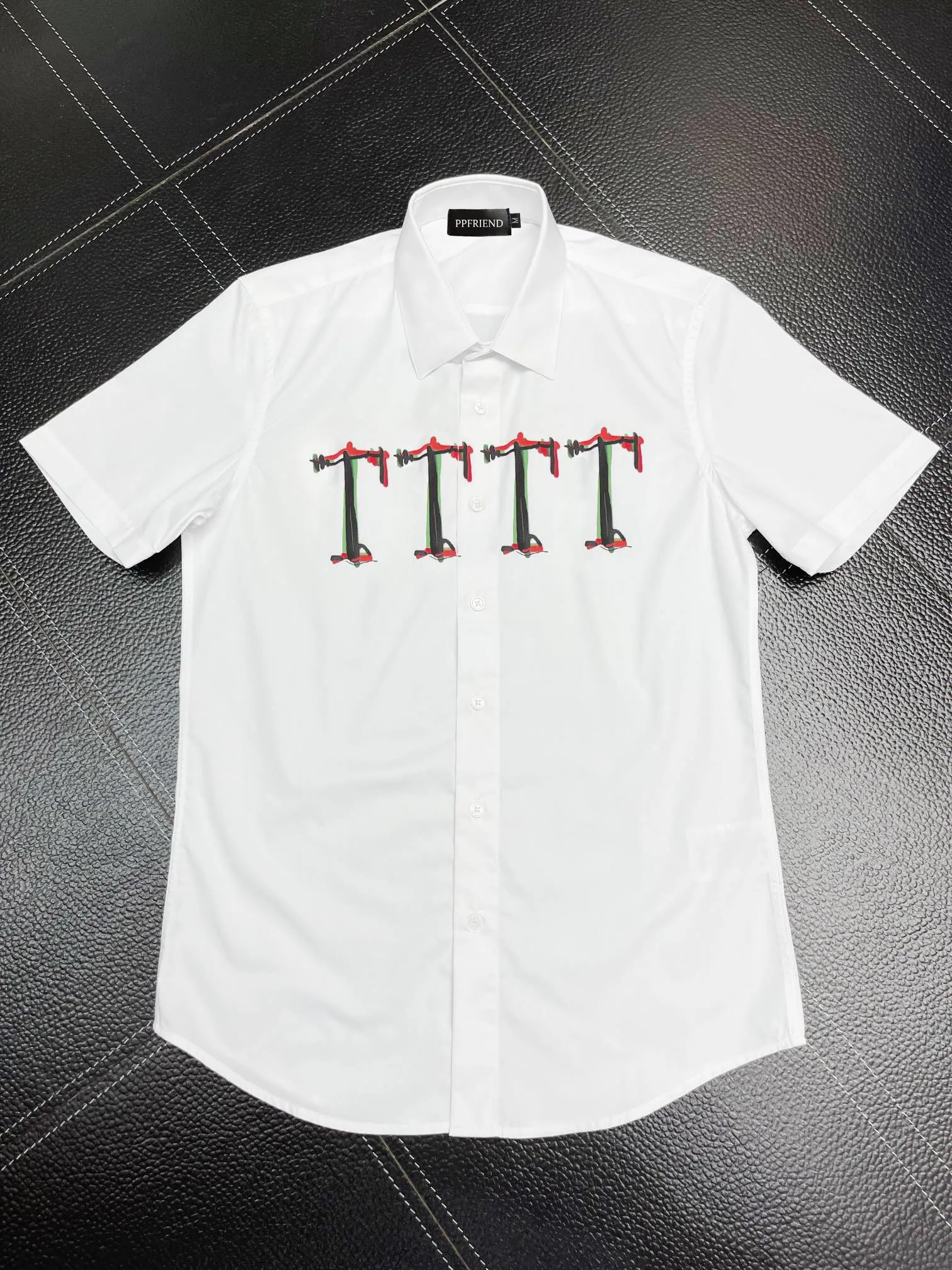 Fair Isle Thunderbolt Shirt Herren Designerhemden Markenkleidung Herren Kurzarmhemd Hip Hop Style Hochwertige Baumwolloberteile 10644