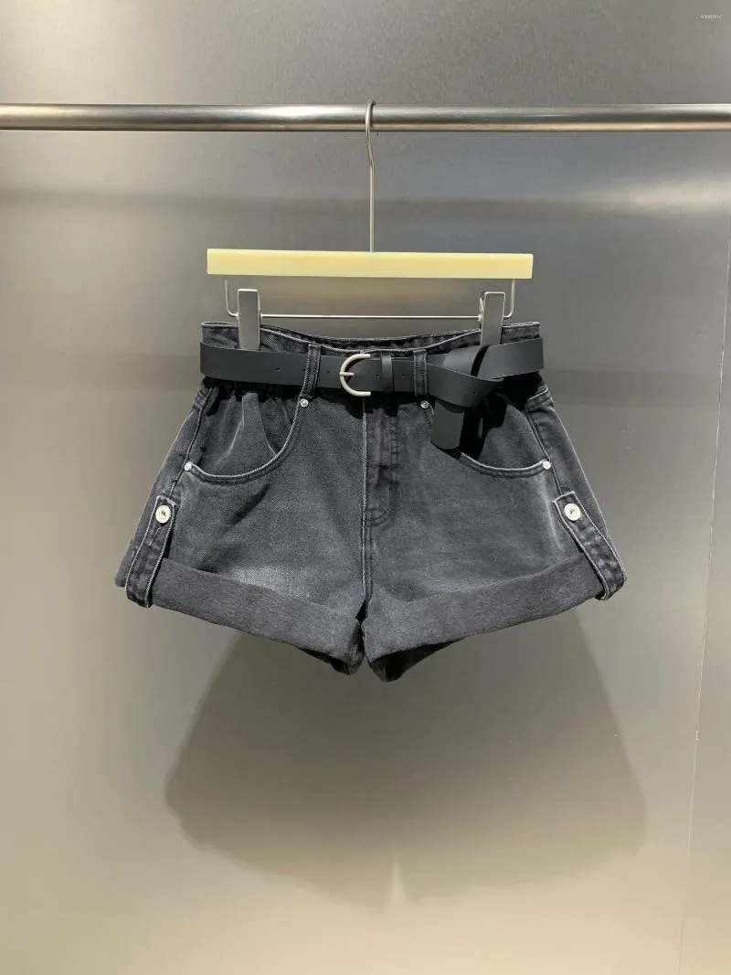 Shorts pour femmes Denim ceinture taille Design mode décontractée 2023 Style d'été 0328