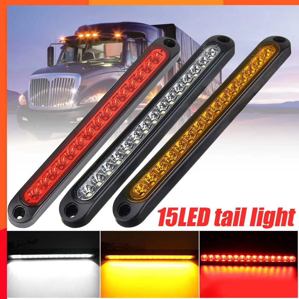 Nouveau feu arrière universel LED pour voiture 15LED barre lumineuse de hayon de camion rouge clignotant de marche arrière bande de feu arrière de secours