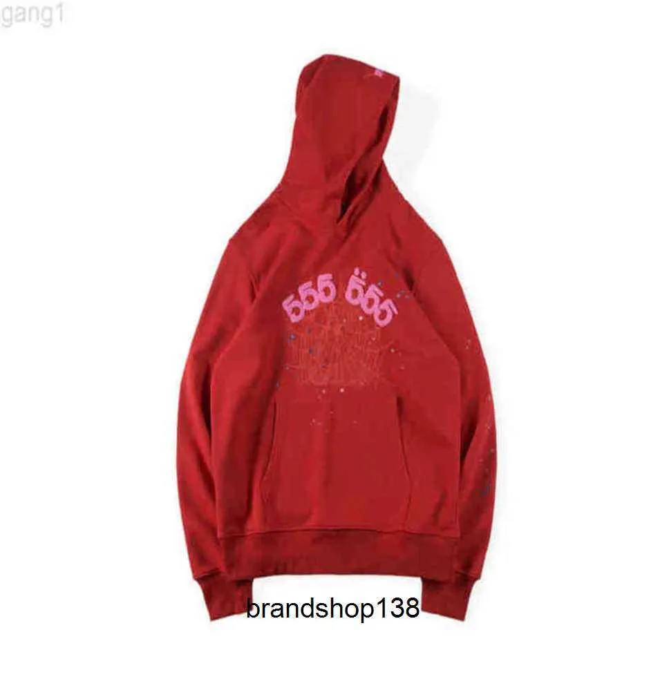 23gg Vintage Luxe Fashion Spider Pull à capuche Rouge Sp5der Young Thug 555 Angel Sweat à capuche Hommes Haute Qualité Impression de chaussures Web Blazers Taille xl