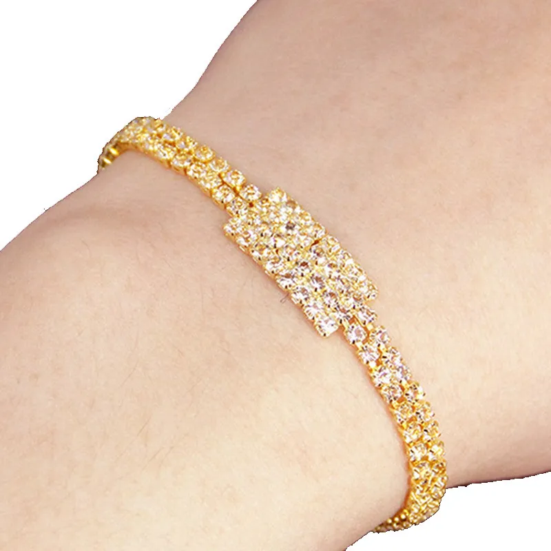 Catena Potenziale esplosione 2023 bracciale da donna nuovo strass europeo e americano sciolto diamante semplice bracciale pieno di diamanti con diamanti