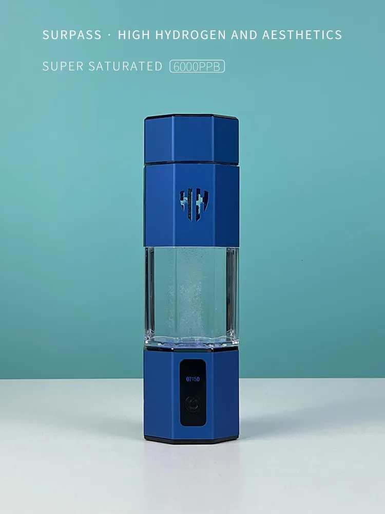 Générateur d'eau d'hydrogène portable, générateur d'hydrogène Bouteille  d'eau en verre Spe Pem Technology Ioniseur d'eau pour les voyages à  domicile