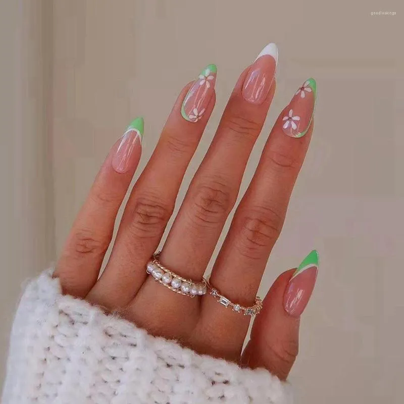 Copy This Green Flower Nail Art Design ASAP - Lulus.com Fashion Blog