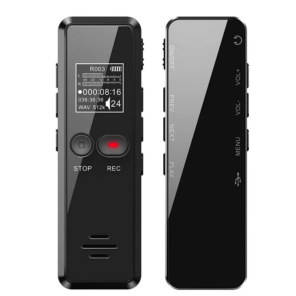 Digital Voice Activated Recorder Diktiergerät Langstrecken-Audioaufnahme MP3-Player Rauschunterdrückung WAV-Aufzeichnung