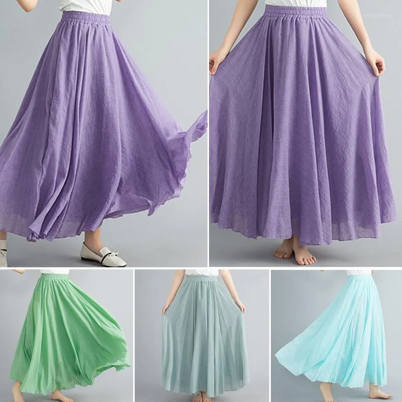 Maxi cotton linen skirt online