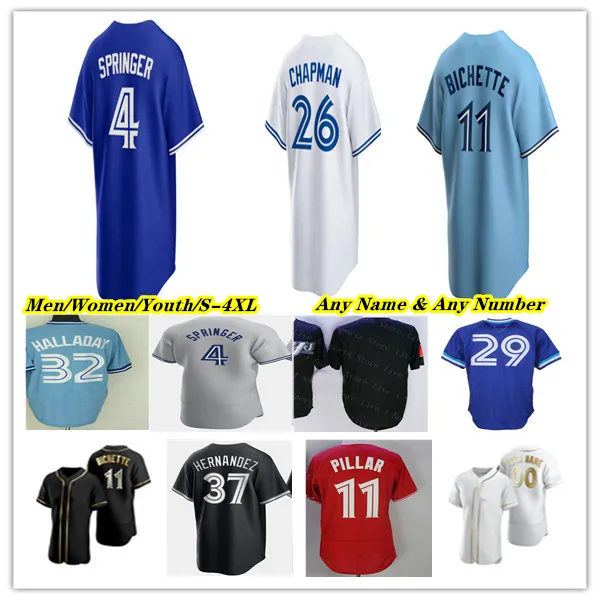 Maglia da baseball personalizzata Cavan Biggio Berrios Alek Manoah Danny Jansen Alejandro Kirk Brandon Cintura Jose Bautista Santiago Espinal Roy Halladay JAYS Erik Swanson