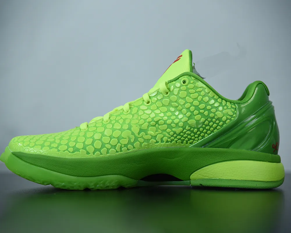 Mamba 6 Protro Grinch Green Basketball Sneakers Green Apple Volt