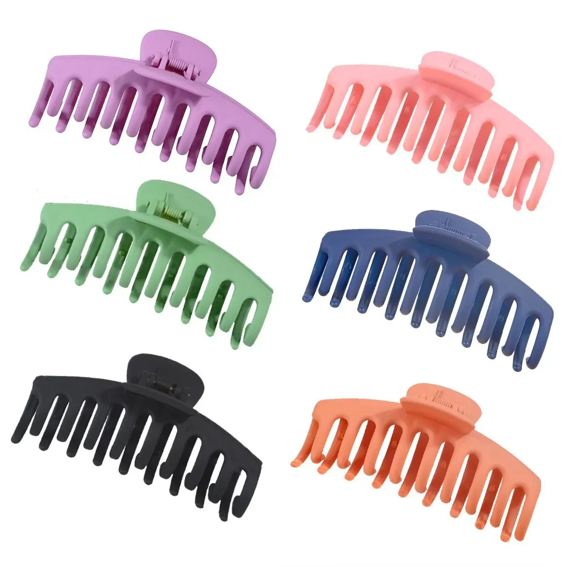 Grampos de cabelo de 4 polegadas antiderrapantes grandes grampos de cabelo de caranguejo para mulheres acessórios de cabelo fino presilhas para meninas presentes-ar