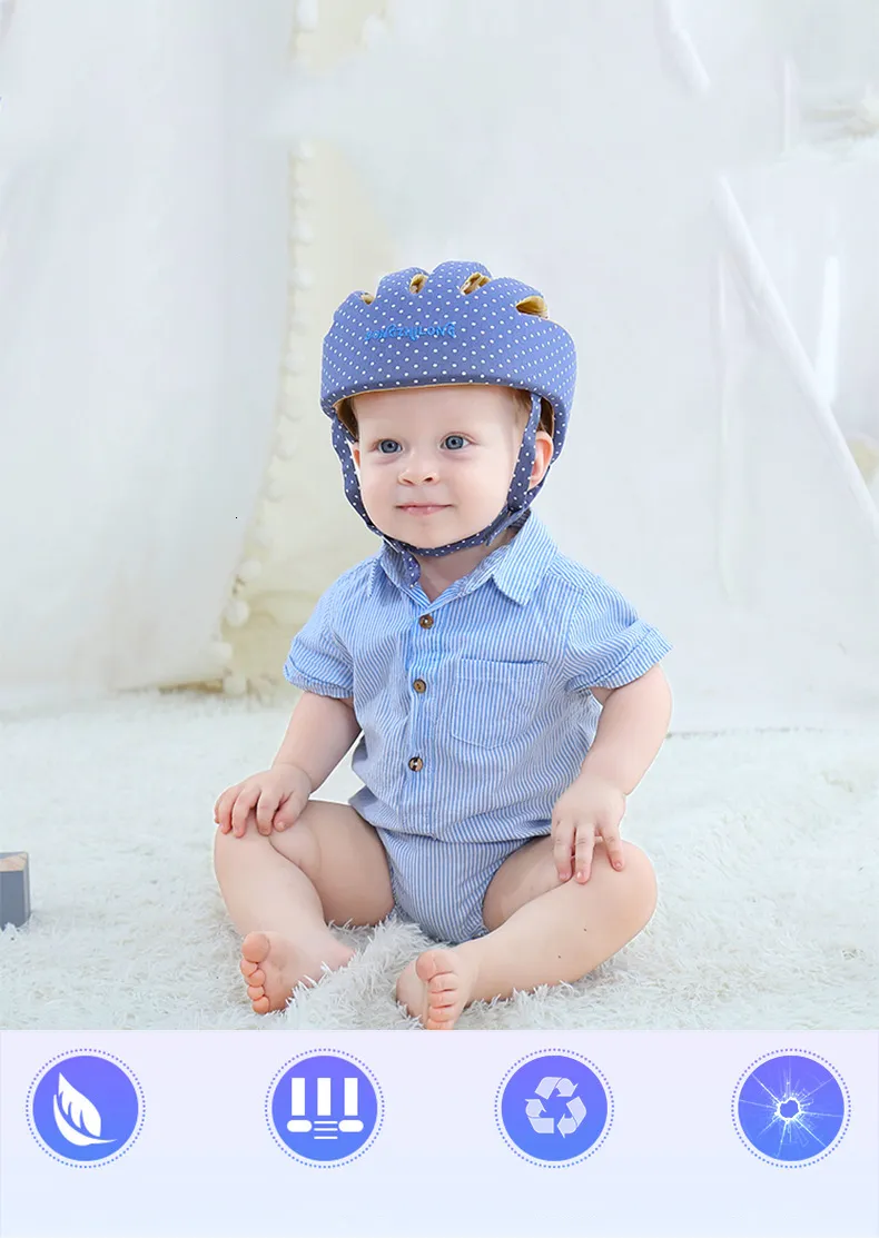 Casque de sécurité en coton pour bébé, Protection de la tête