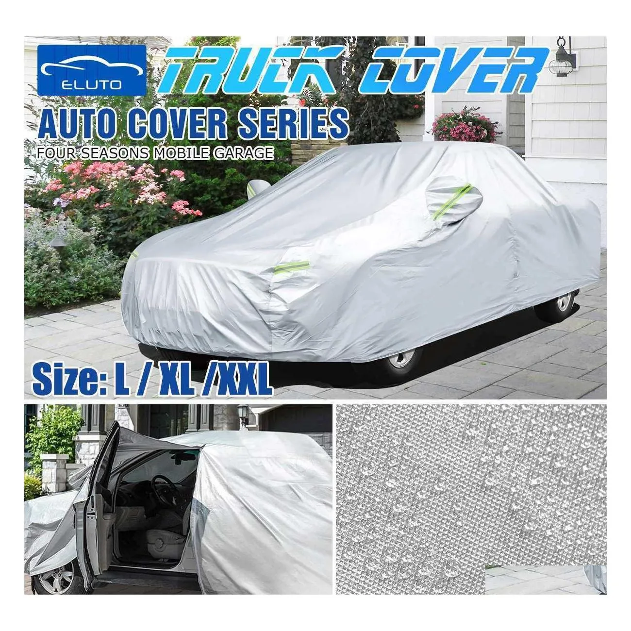 Car Sunshade Used For Pickup Truck Allcar Er Waterproof And Antitraviolet Allweather Protective Snow Antiscratch Dustproof Drop Deli Dhxwl