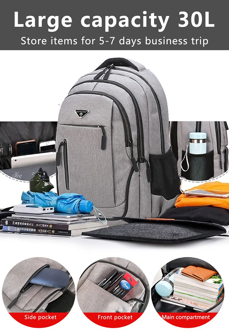 40l backpack with wheels for travel Travel Backpack with Shoe Compartment main image 1