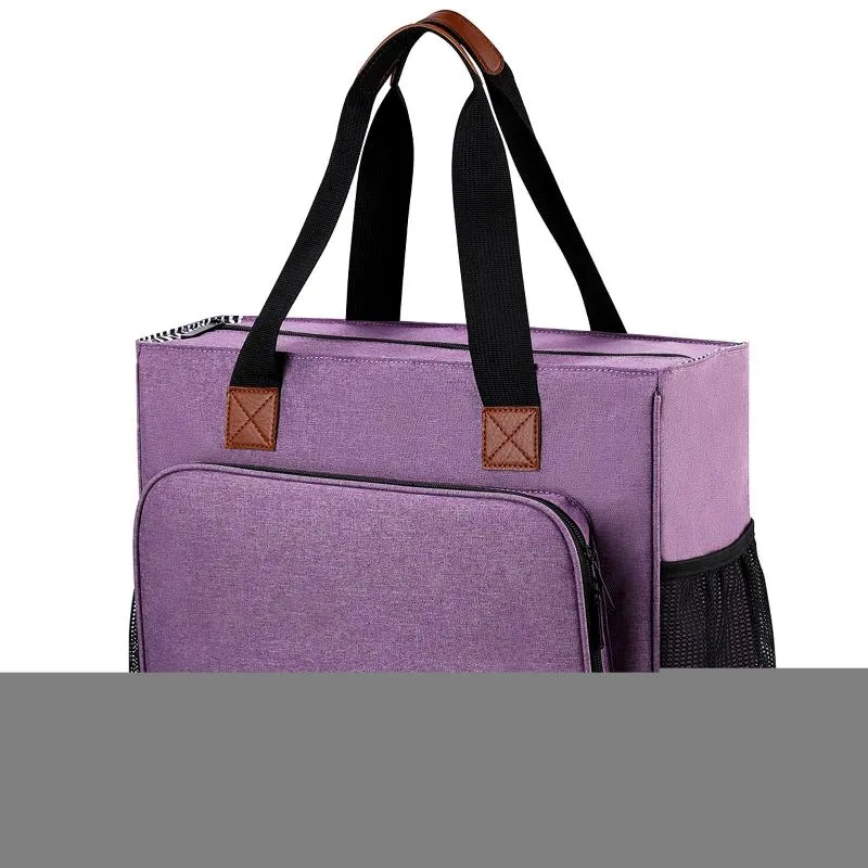 Purple Storage Tote Knitting Tote Bag Perfect Size Yarn Organizer