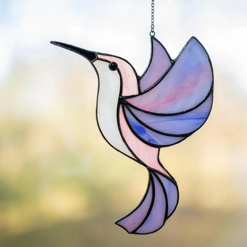 Décorations De Jardin Vitrail Colibri Suncatcher Pendentif