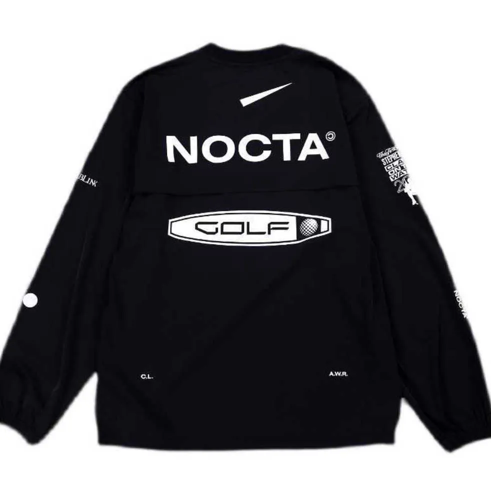 メンズフーディーズUSバージョンNocta Golf CoブランドDraw Bresuableクイック乾燥レジャースポーツTシャツ長袖ラウンドネックサマー54ess