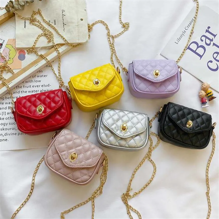Children Mini Handbag Autumn Winter New Kids PU Chain Messenger