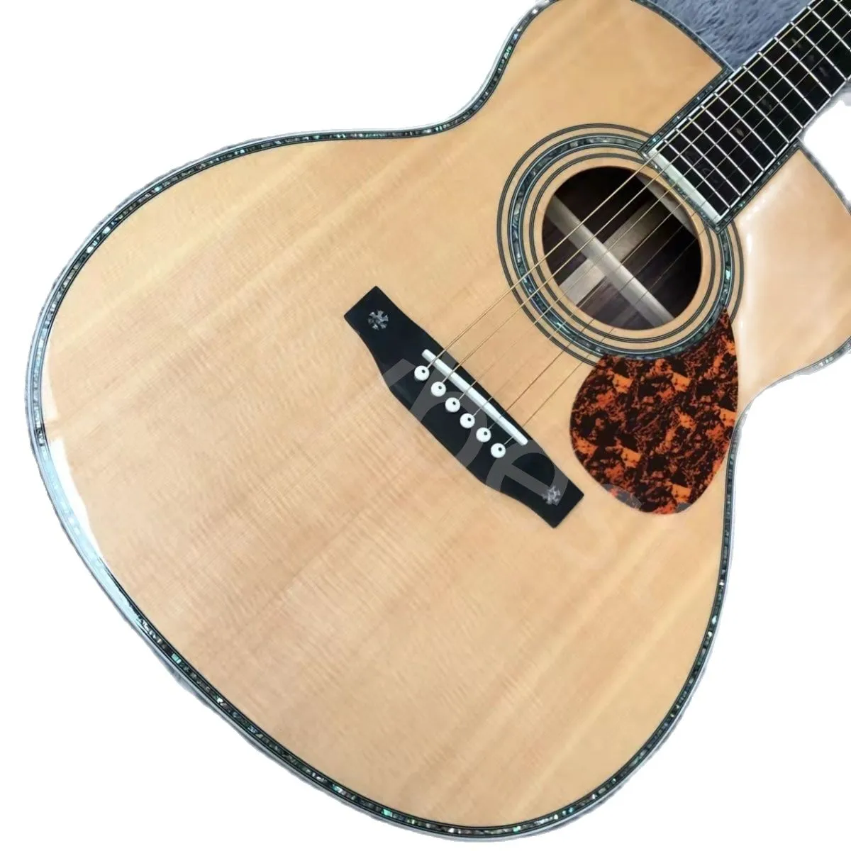 Lvybest 40 "om42 conchiglia abalone dito nero Dito mosaico che suona la chitarra acustica acustica