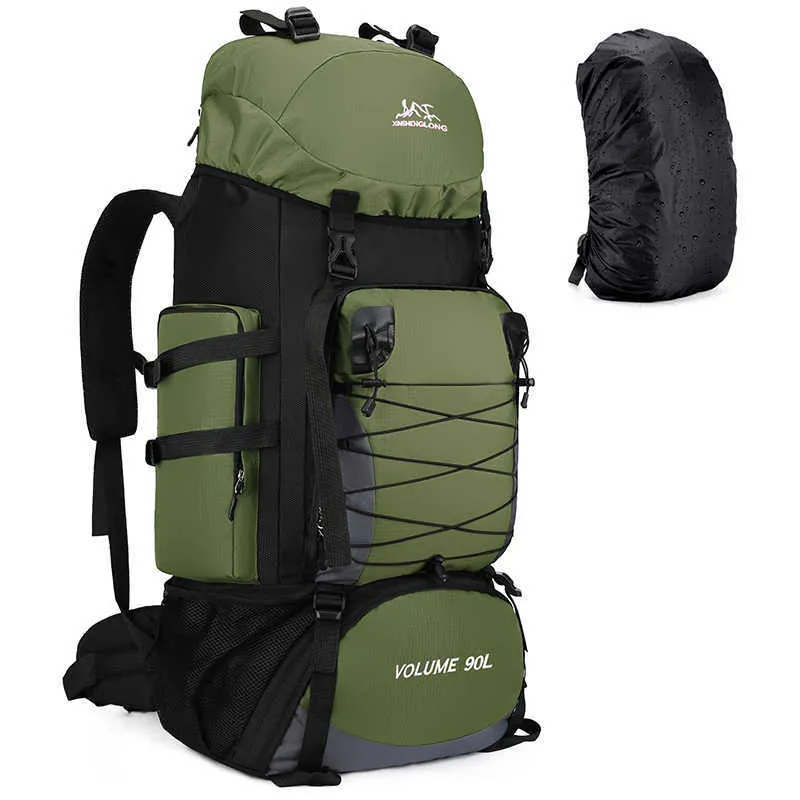 Zaino da viaggio Borsa da viaggio da 90 litri Zaino da campeggio Escursionismo Borse da arrampicata dell'esercito Alpinismo Borsa sportiva di grande capacità Borsa a tracolla militare da esterno P230508