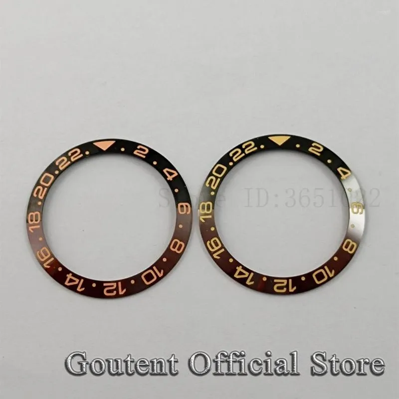 Watch Repair Kits Goutent 38 30.5mm Black Red Ceramic Bezel Insert Orange Yellow Marks Fit Automatic Case For Men Ring Parts