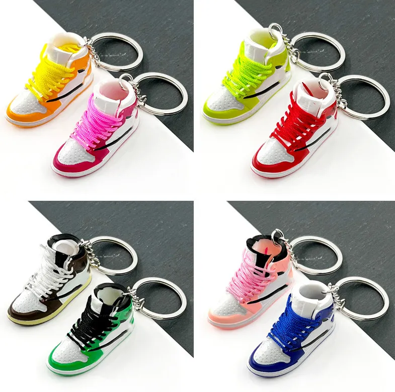 Merk 3D Sneaker Key Chain Creative Shoe Model Keychain Student Sportstijl Pendant