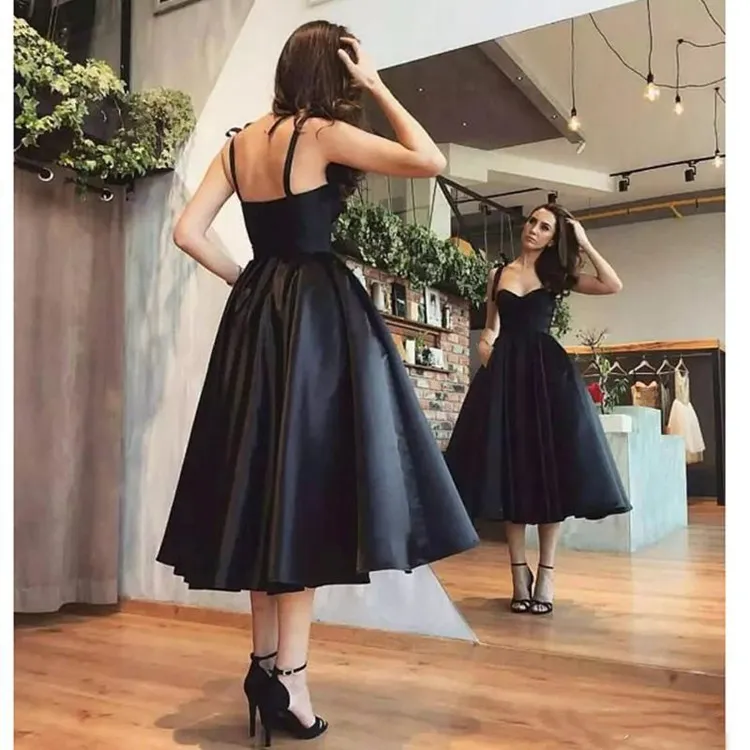 Black tea length dress shop