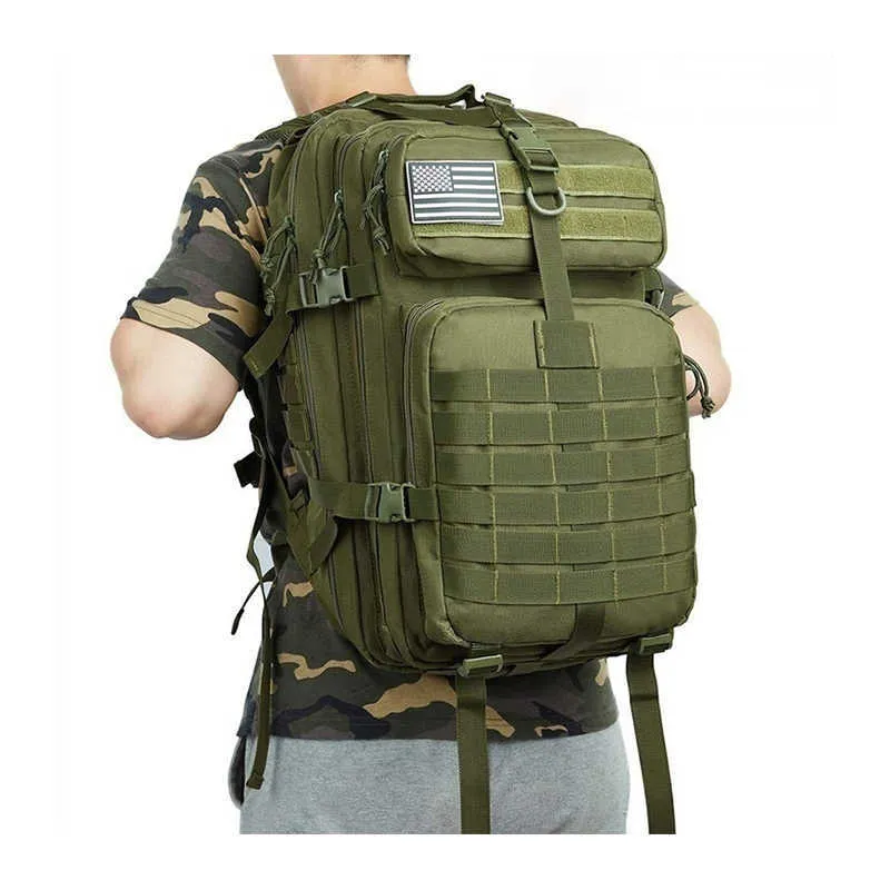 Sacs à dos 50L 1000D Nylon Étanche Trekking Pêche Chasse Sac À Dos En Plein Air Militaire Sacs À Dos Tactique Sports Camping Randonnée P230508