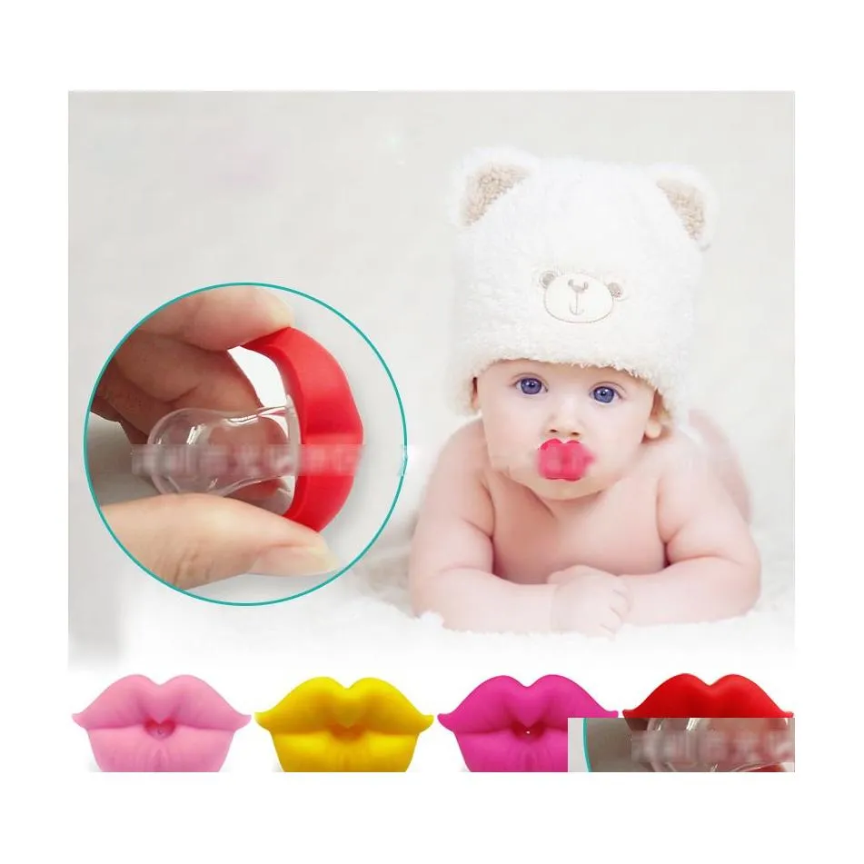 Pacifiers Born Funny Big Red Lips Pacifiers Sile Infant Baby Baby