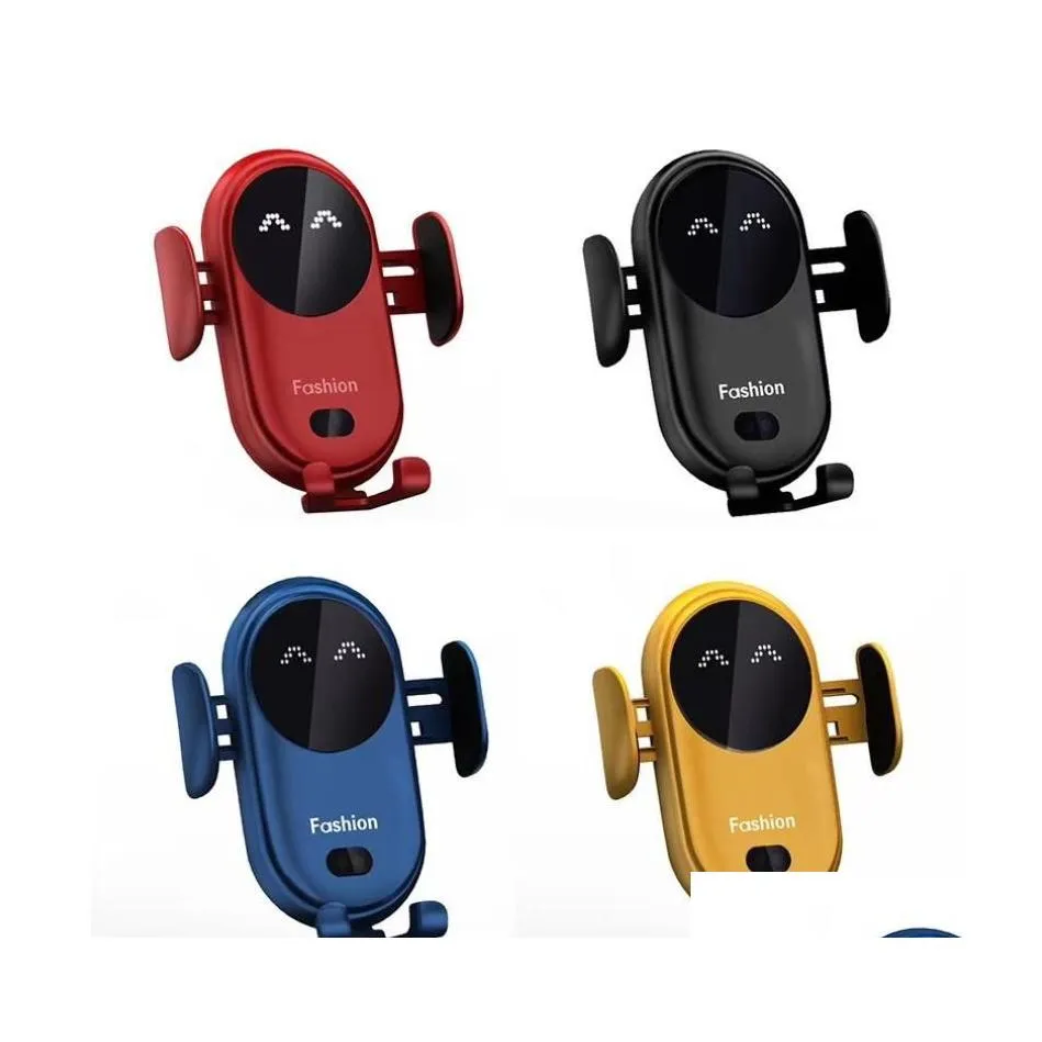 Autolader 15W S11 SMART INFRARED SENSOR Wireless Matic Mobile Telefoon Holder Basis Drop levering Mobiles Motorfietsen Elektronica DHF0L