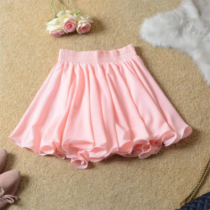 Pleated mini top chiffon skirt