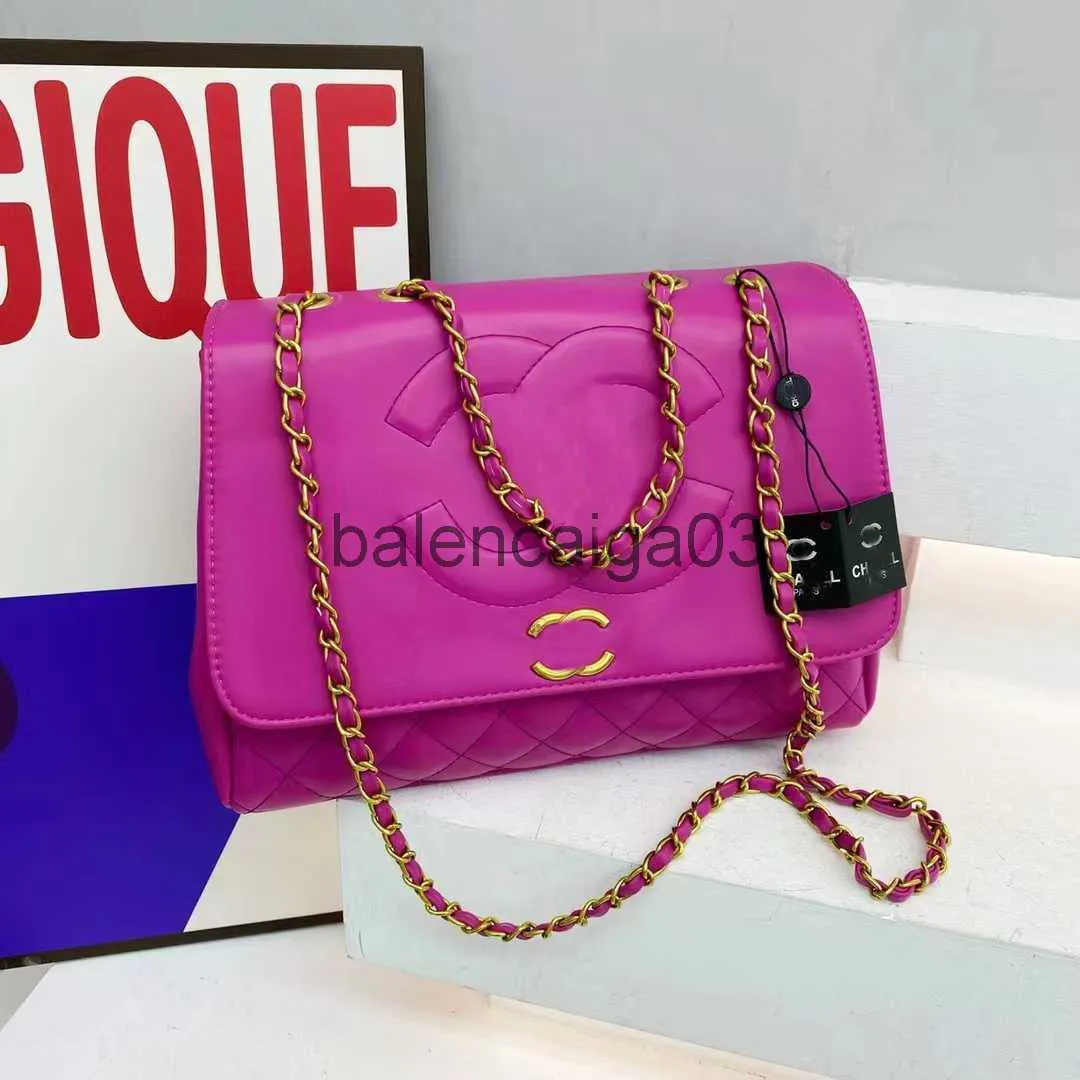 Chanelle Vintage Leather Chain Tote Bag Designer Channel Luxurious