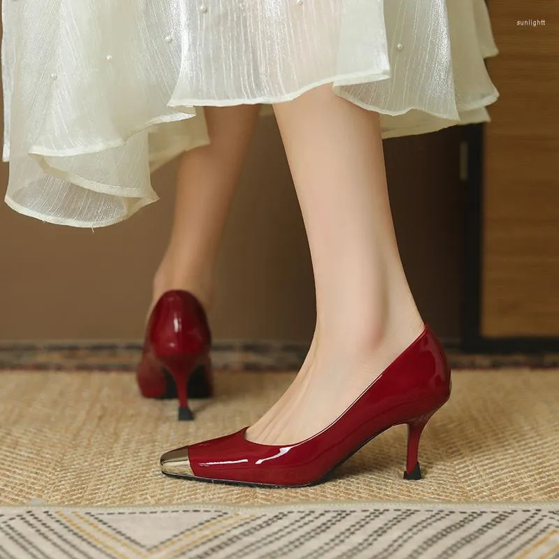 Wine red cheap court shoes