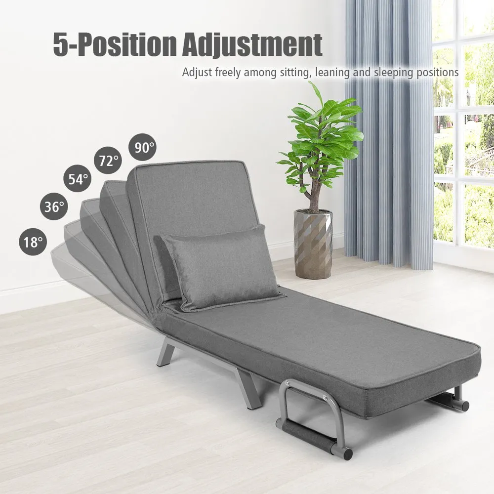 Folding lounge hot sale chair bed