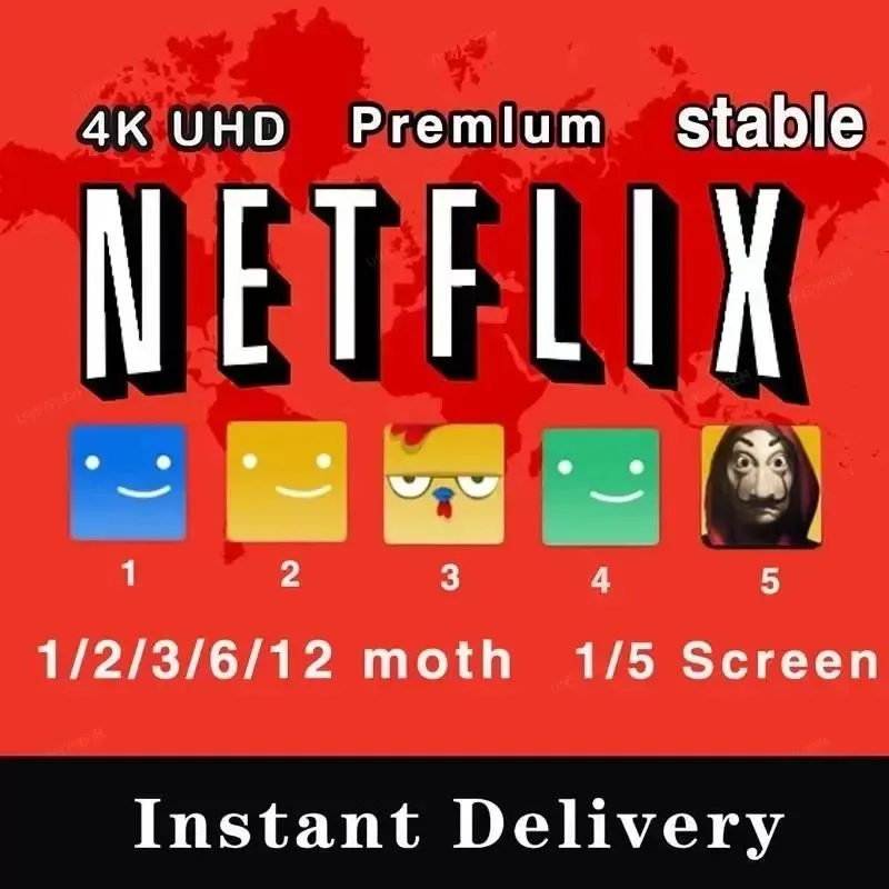 Naifee Joy Netflix UHD 4K Premium udostępniony profil indywidualny 1 miesiące prac na Android iOS PC PC Mac Home Entertainment Smart TV Wireless Homeate Thereat