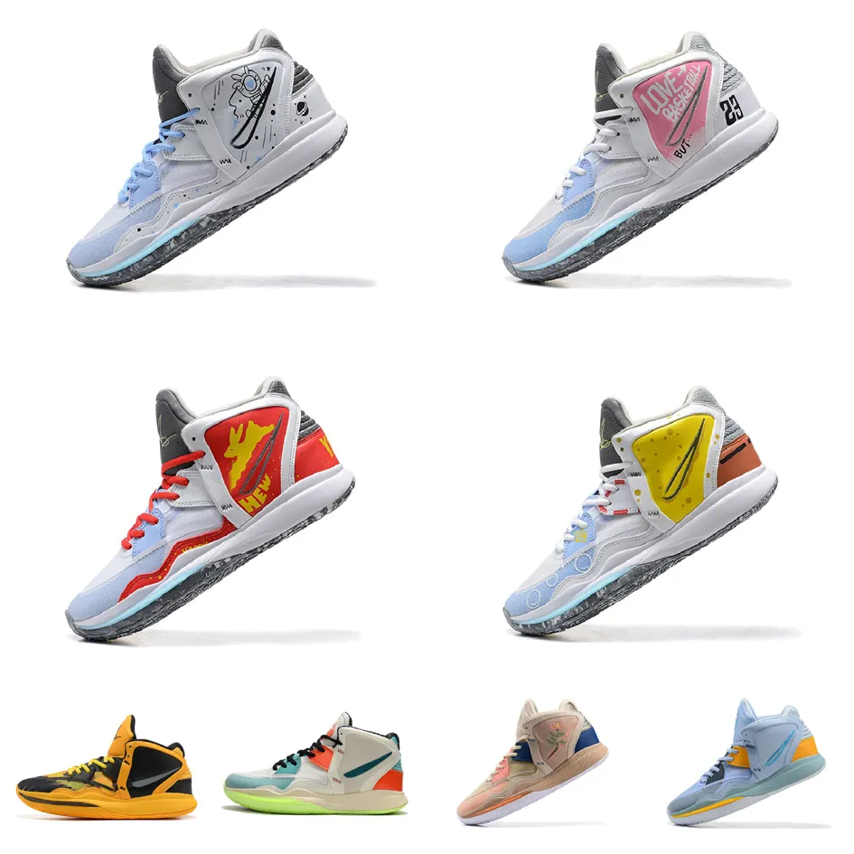 Herren Irving Kyrie Infinity 8 Basketballschuhe 8s Ostern CNY Wei Blau Rosa Sirene Rot Druck Hase Pyramide Blumen Man Machine South Beach Turnschuhe