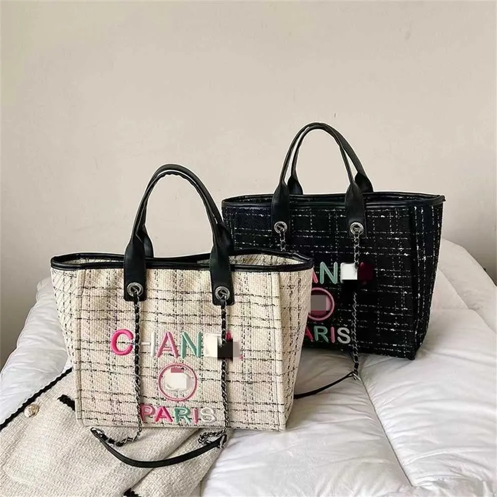 Cheap Purses on sale Tote Bag Small Fragrant Wind Fabric Chain Women's Early Spring New Portable Beach Large Capacity Shopping