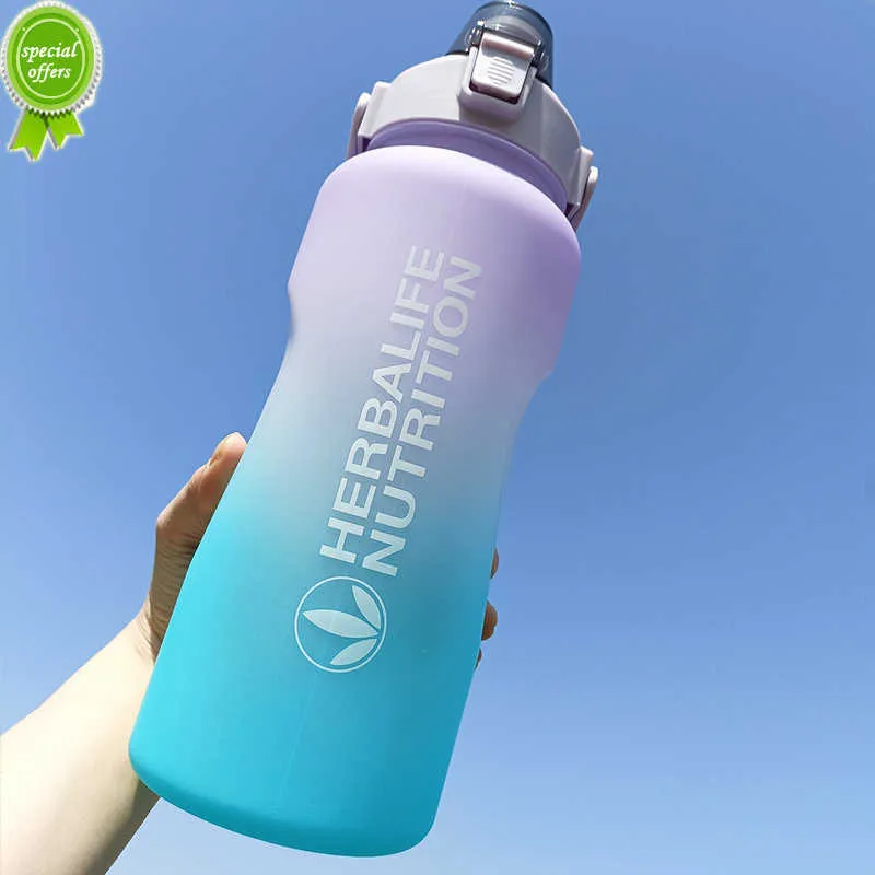 Herbalife Nutrition Bottle 1100/2000mlgradient飲料水スペースカップミルクカートンウォーターボトルとストロー