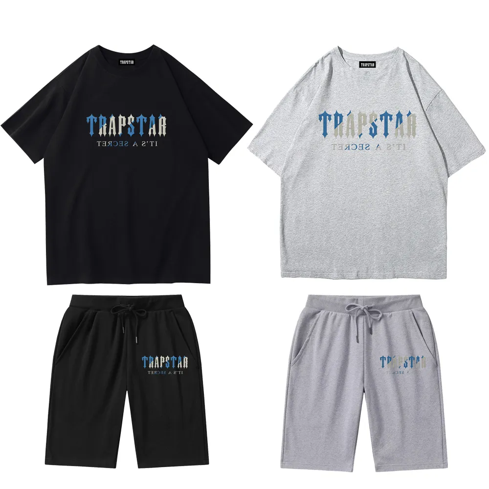 trapstar tracksuit short tshirt set Designer mens short trapstar shorts and tshirt Unisex overshirt Cotton Sports woman t shirt Street men trendy vintage trapstar