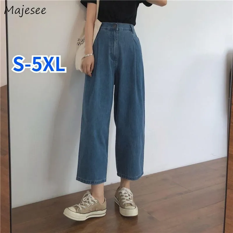 Jeans Donna Lavato Vendita calda S5XL Wideleg Studenti larghi Streetwear Distressed BF Cool Girls Design Denim Ulzzang Femminile Chic