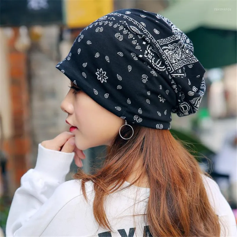 Beanies Beanie/Skull Caps 6 Colors National Style Women Spring Autumn Hats 2 Ways Wearing Stylish Bonnets Davi22