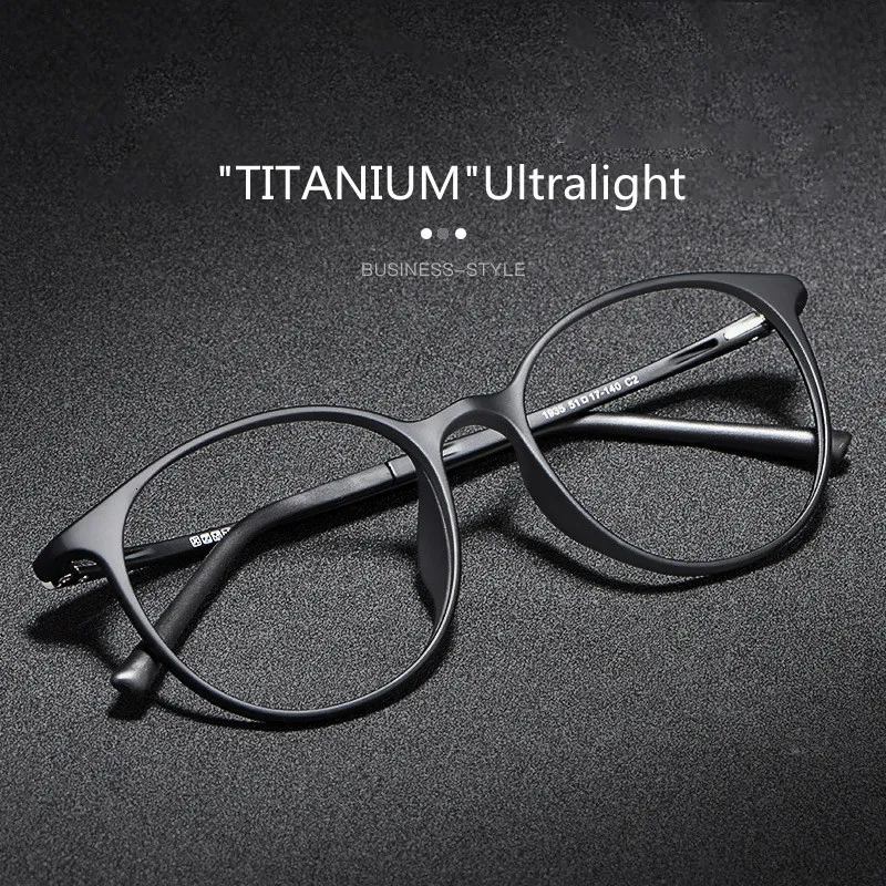 Sunglasses Frames Ultralight Pure Men Comfortable Eyewear Women Vintage Round Big Frame Myopia Reading Optical Prescription Glasses 230506