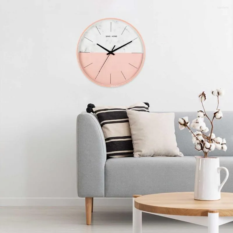 Wall Clocks Color Blocking Great Modern Home Hanging Clock Convenient Fine Workmanship Living Room Supplies