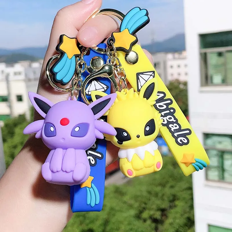 3D PVC Kawaii Pokemen Cute Cartoon Keyring Key Chain Ring Pika Chu  Character PVC Rubber Keychain Llaveros Promotional Gifts - China Cartoon  Keychain and Keychains price