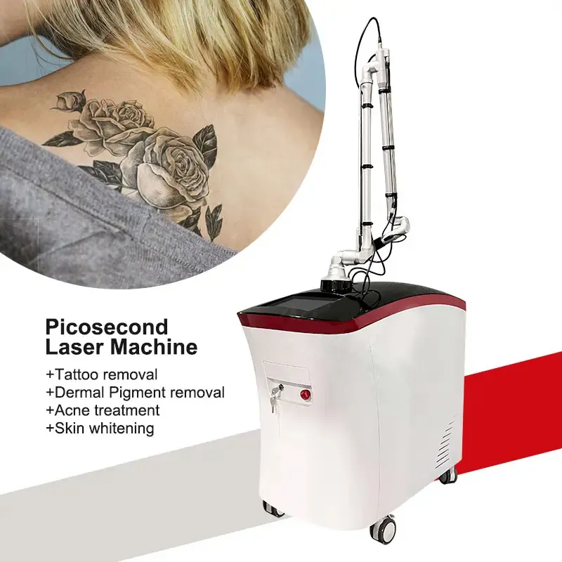 vertikal picosekund laser pico tatuering avlägsnande q bytte nd yag laser ögonbryn pigment reduktion picosekund maskin