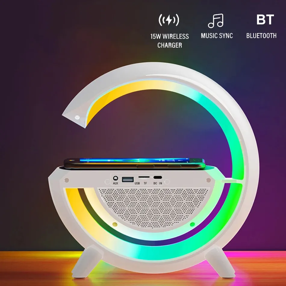 Nuovo Altoparlante Bluetooth Con Caricabatterie Wireless LED Smart RGB Luce  Notturna Ambientale Atmosfera Lampada Da Scrivania BT2301 Da 17,29 €