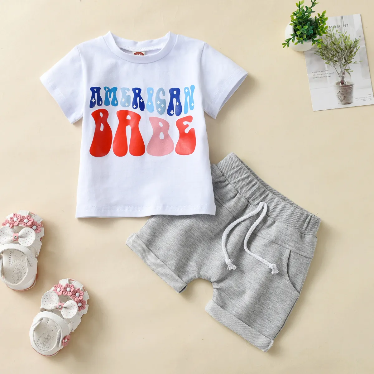 Baby Boy Boy Casual Roupfits Fashion Letter de verão de manga curta T-shirt desenho de corda de corda 2pcs Conjunto de roupas Little Toddler Sports Casual 2pcs Suits S2202