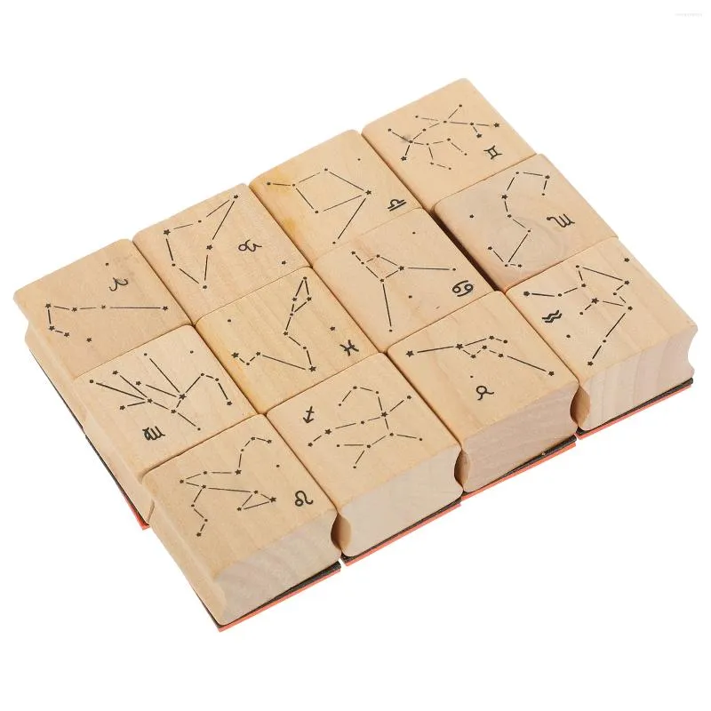 Bouteilles de stockage 12 Pcs Retro Decor Cling Stamps Vintage Journal Scrapbooking Diary Stamp Set